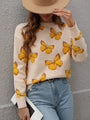WillysPullover I Pullover mit Schmetterlingsdruck für Damen