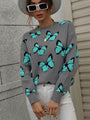 WillysPullover I Pullover mit Schmetterlingsdruck für Damen