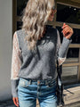 LinekkesShirt I V-Ausschnitt Pullover für Damen