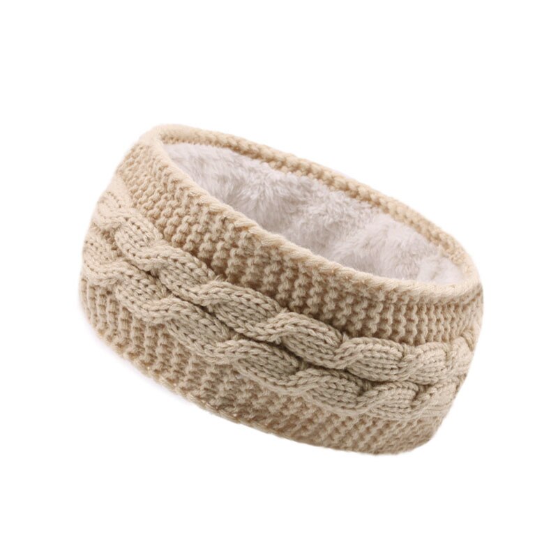 Stylish knitted wool headband