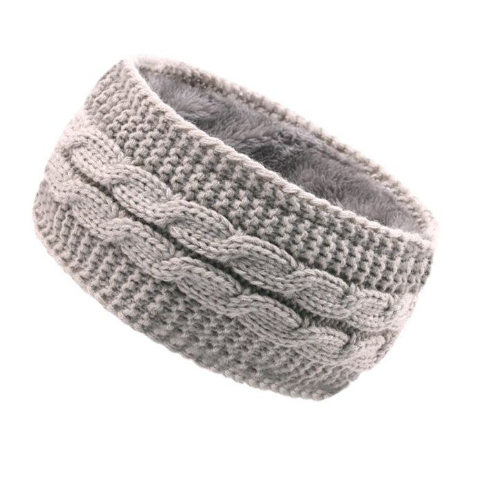 Stylish knitted wool headband