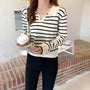 EllysShirt I Gestreifter Pullover für Damen