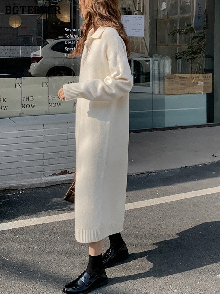 Bequemes Pulloverkleid