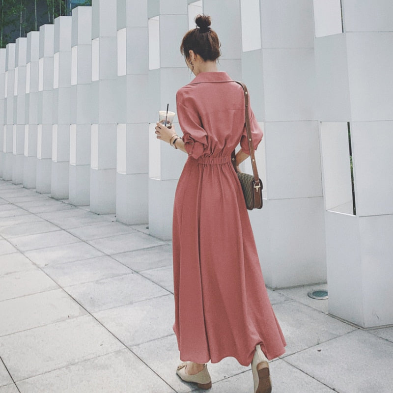 Vintage Oversized Overhemdjurk | Avondfeest | Lange Mouw Strandkleding