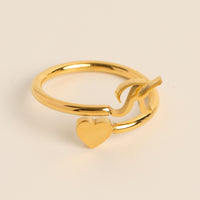 Initial Heart Ring | Letter Ring