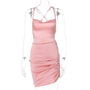 Satin Mini-Kleid