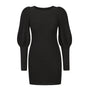 Elegantes Gestricktes Festkleid | Lange Ärmel Laternenstil | Büro- & Freizeitkleidung