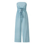 Trägerloser Jumpsuit mit weitem Bein | Sommer 2024 Schicker Overall | Sexy Slim Fit