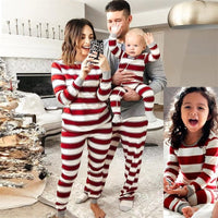 Gestreifte Weihnachts-Familien-Outfits zum Anpassen