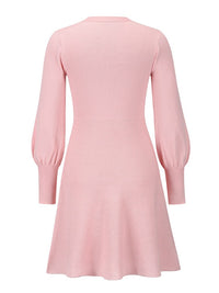 Elegant Knitted Sweater Dress | O-Neck, Long Sleeves, A-Line