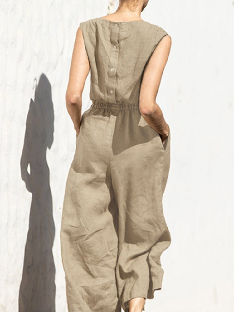 Sarah Jumpsuit | Linnen Jumpsuit