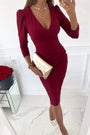 JoriekesKleid I Bodycon Kleid mit V-Ausschnitt für Damen