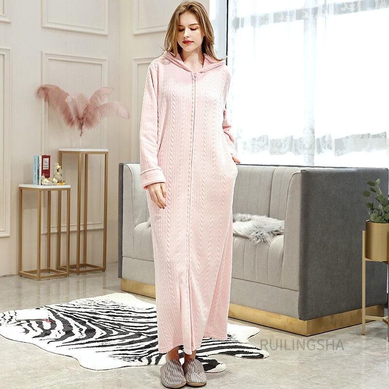 Thermo badjas met rits