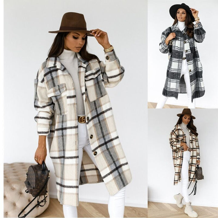 Stijlvolle Plaid Jas