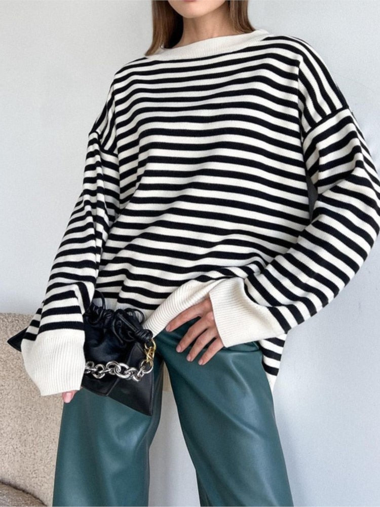 StripeSweater™: Sweater Voor Dames