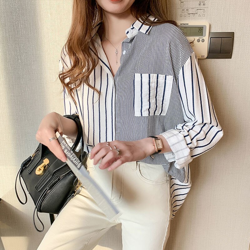 AnasBlouse I Blouse Met Krijtstrepen Voor Dames
