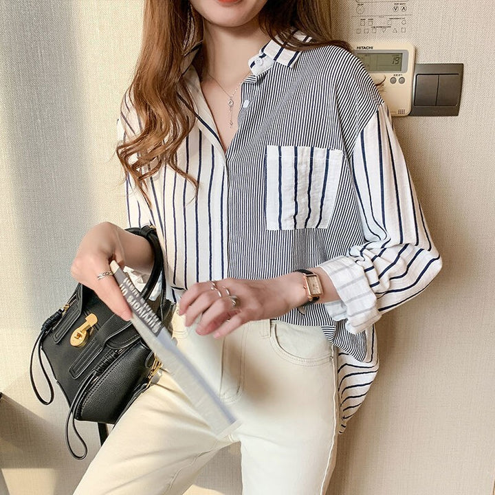 AnasBlouse I Blouse Met Krijtstrepen Voor Dames