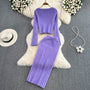 Stilvolles gestricktes zweiteiliges Set | Weicher Pullover &amp; Bodycon-Rock