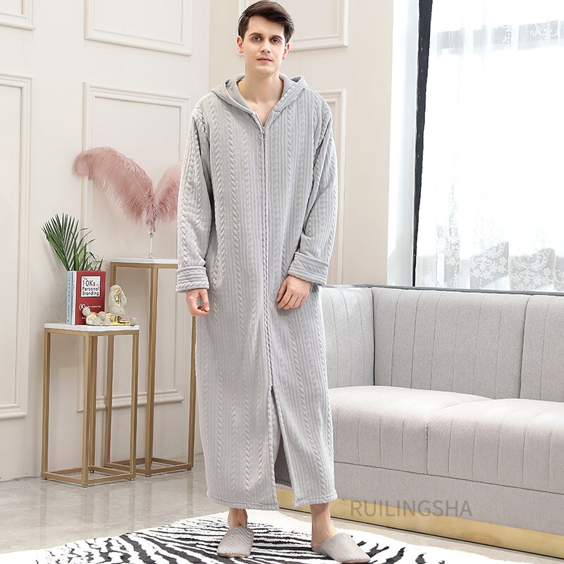 Thermo badjas met rits