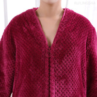 Thermo badjas met rits