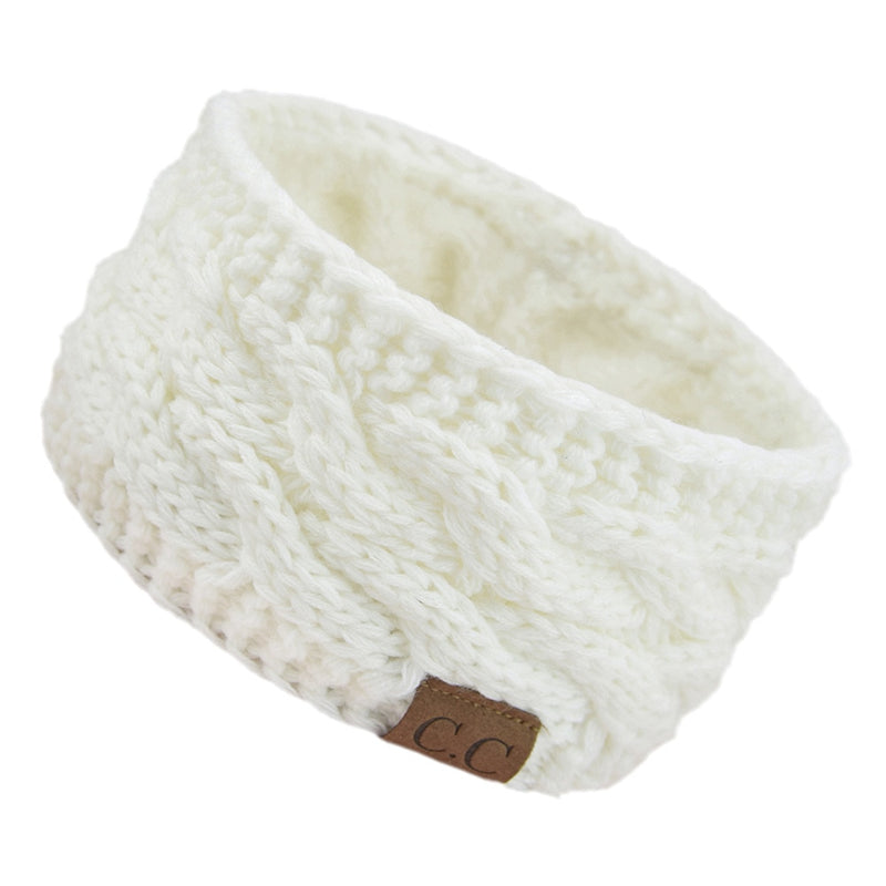 Stylish knitted wool headband