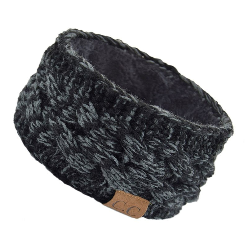 Stylish knitted wool headband
