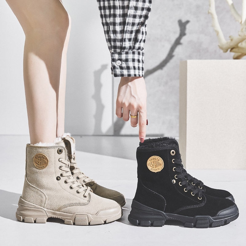ZoeysBoots I Suede Boots With Lining For Women