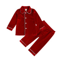 Toddler Baby Boys Girls Velvet Pajamas