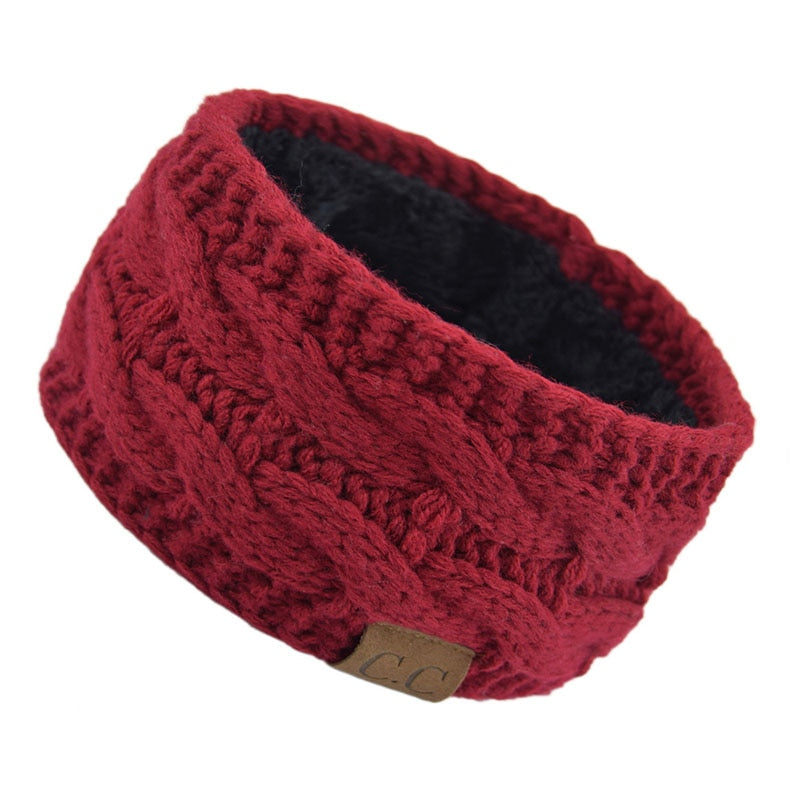 Stylish knitted wool headband