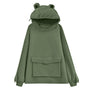 SalmasPullover I Frosch-Pullover mit Kapuze für Damen
