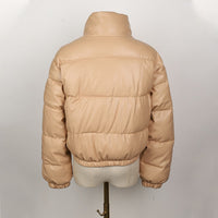 CoolJacket I Leather Puffer Jacket For Women