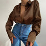 WijnandasBlouse I Satinbluse für Damen