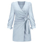 Sexy V-Ausschnitt Langarm Kleid | Herbst/Winter Stilvolle Damenmode