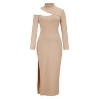 Elegantes Slim Fit Strickkleid mit langen Ärmeln | Schicker Herbst/Winter Stil
