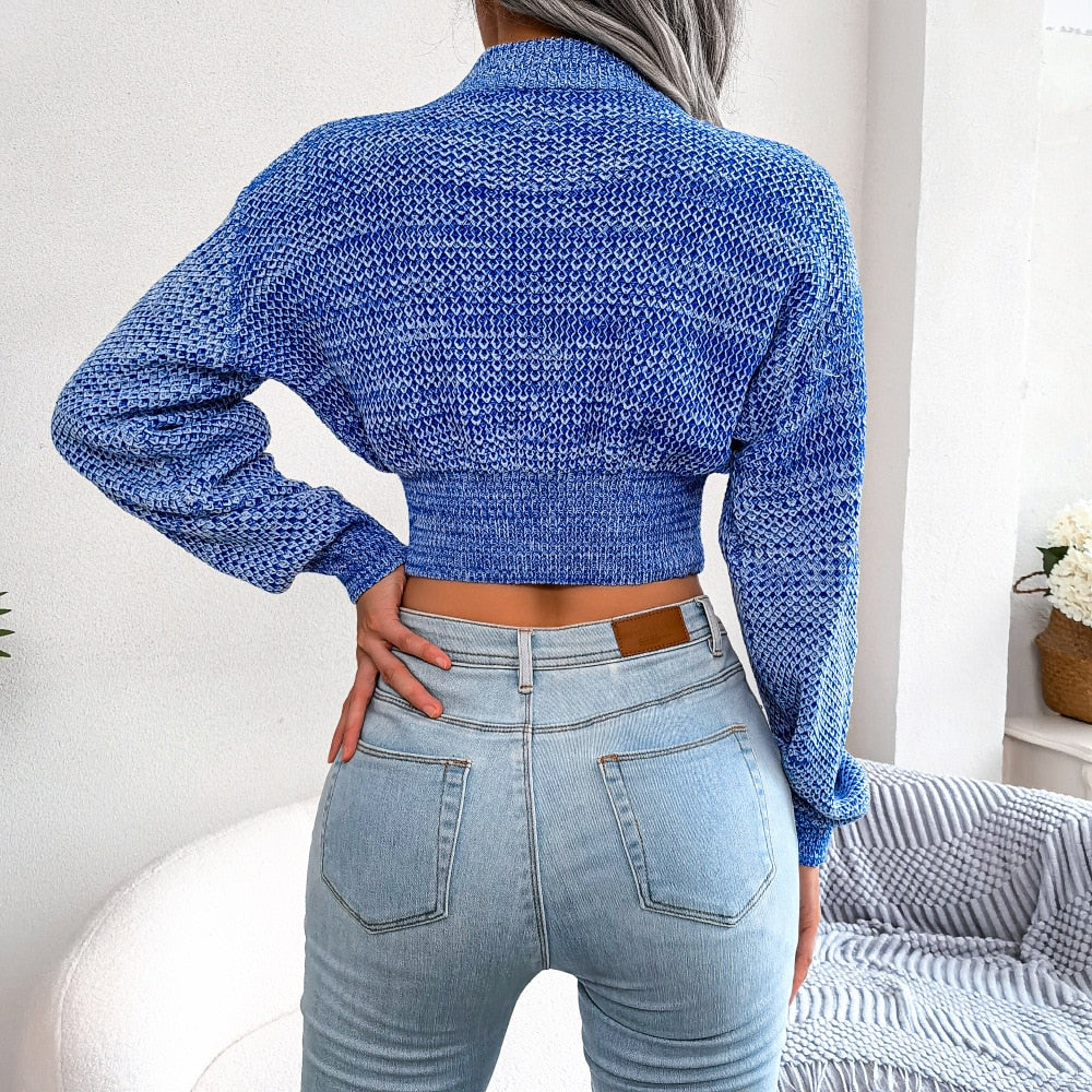 MelodysJumper I Crop Top Jumper Met Lange Mouwen Voor Dames
