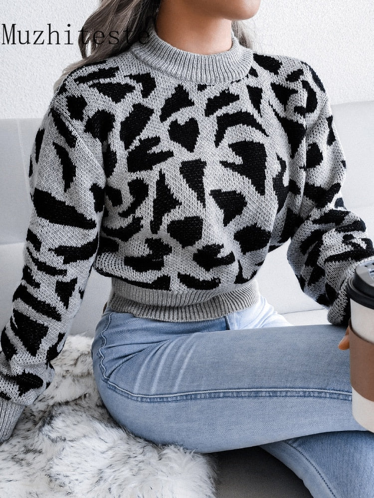 JaguarSweater I Pullover mit Jaguar-Print für Damen
