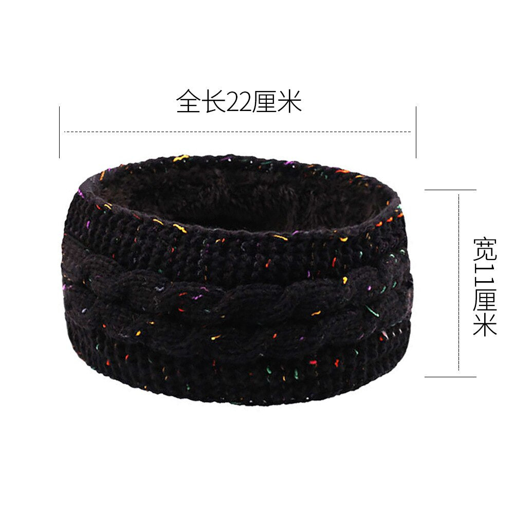 Stylish knitted wool headband
