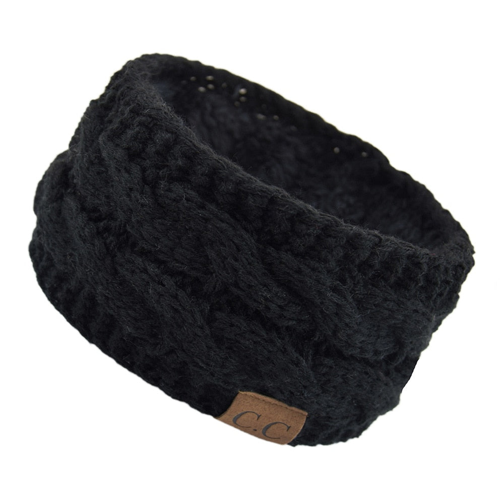 Stylish knitted wool headband