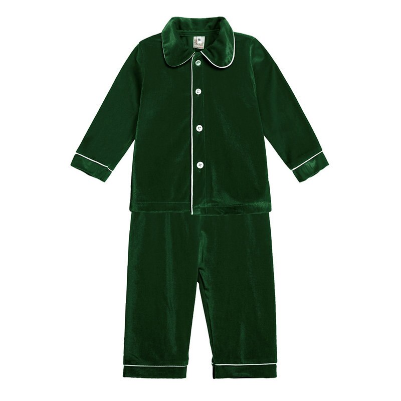 Toddler Baby Boys Girls Velvet Pajamas