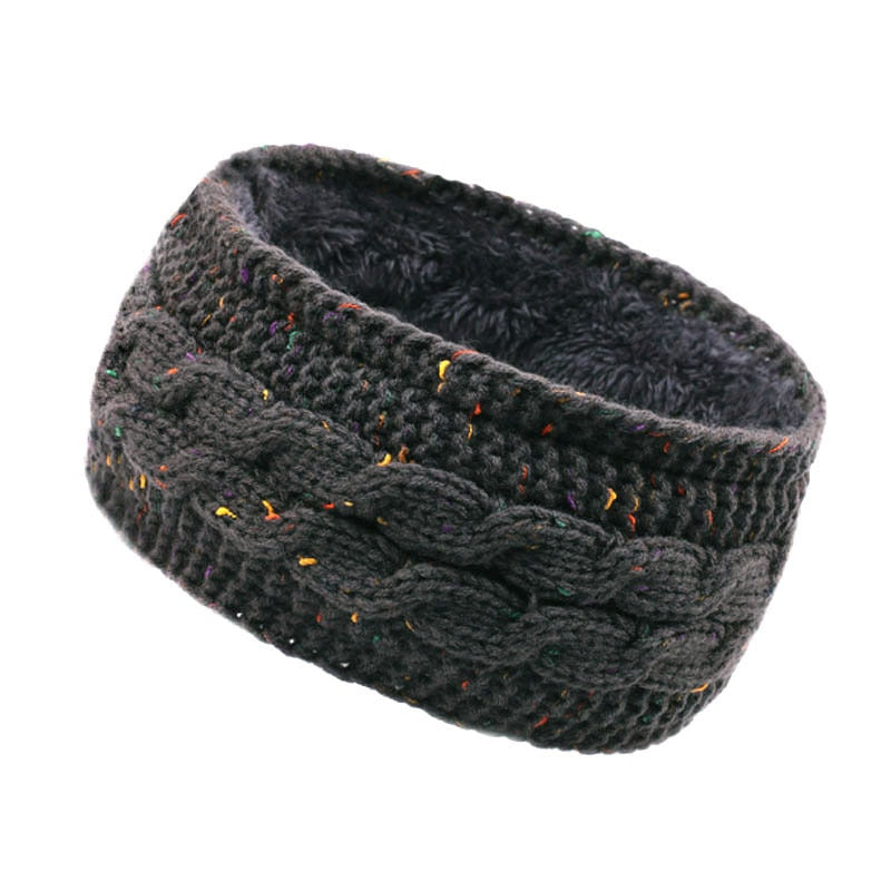 Stylish knitted wool headband