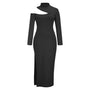 Elegantes Slim Fit Strickkleid mit langen Ärmeln | Schicker Herbst/Winter Stil