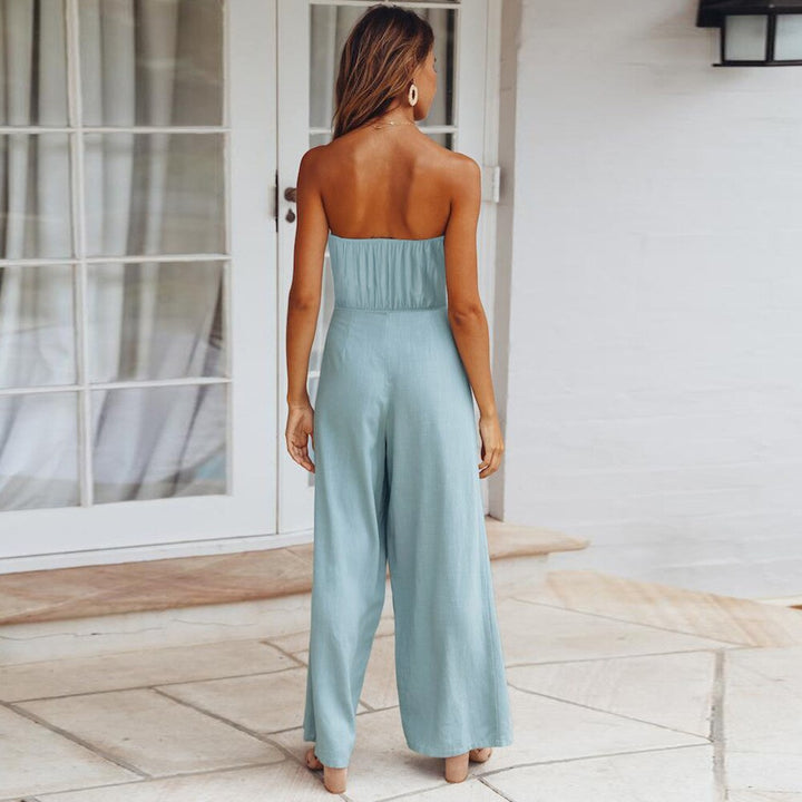 Strapless Wijde Pijpen Jumpsuit | Zomer 2024 Chique Romper | Sexy Slim Fit