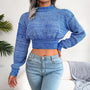 MelodysPullover I Crop-Top-Pullover mit langen Ärmeln für Damen