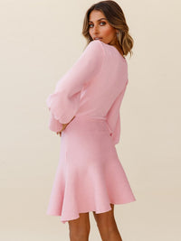 Elegant Knitted Sweater Dress | O-Neck, Long Sleeves, A-Line