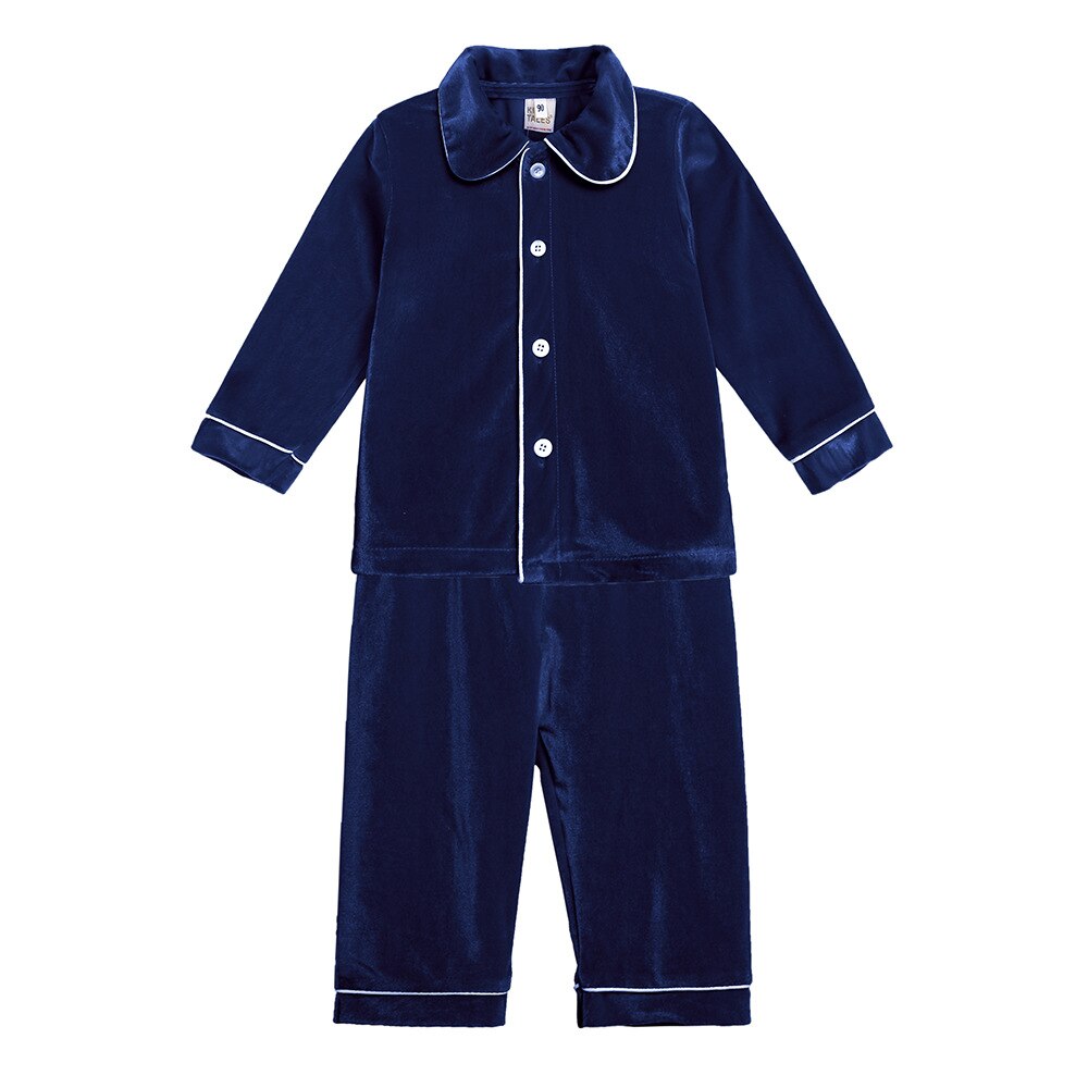 Toddler Baby Boys Girls Velvet Pajamas