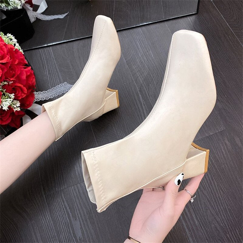 SquareShoes I Hak Met Vierkante Neus Voor Dames