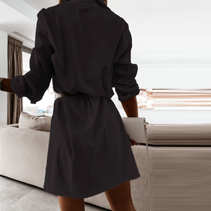 Katoenen Oversized Lange Mouwen Overhemdjurk | Casual Mode