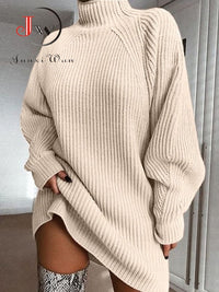 Oversized Rollkragenkleid