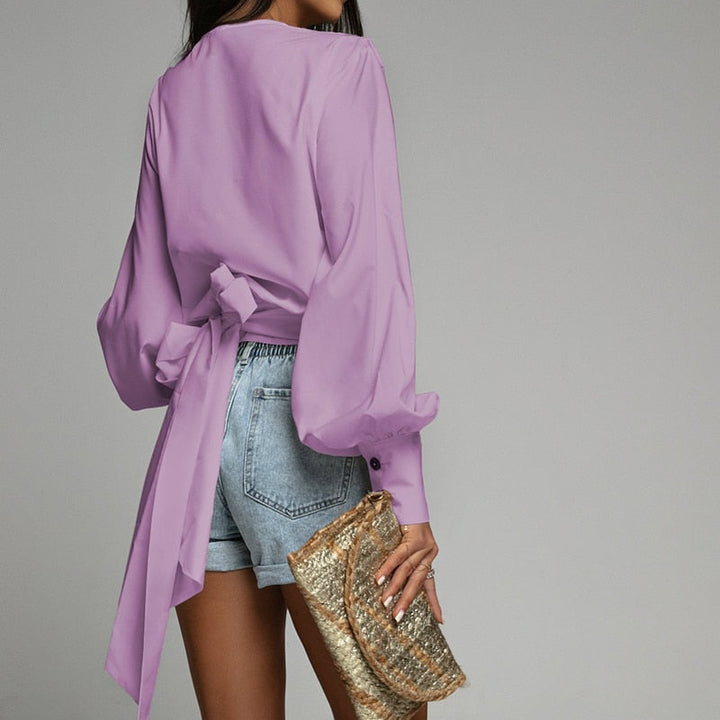 GemmaBlouse I Lantaarn Mouwen Blouse Voor Dames