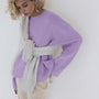 WYWM Kaschmir Eleganter Damenpullover Oversized Gestrickte Basic Pullover Rundhals Locker Weiche Damen Strickware Pullover
